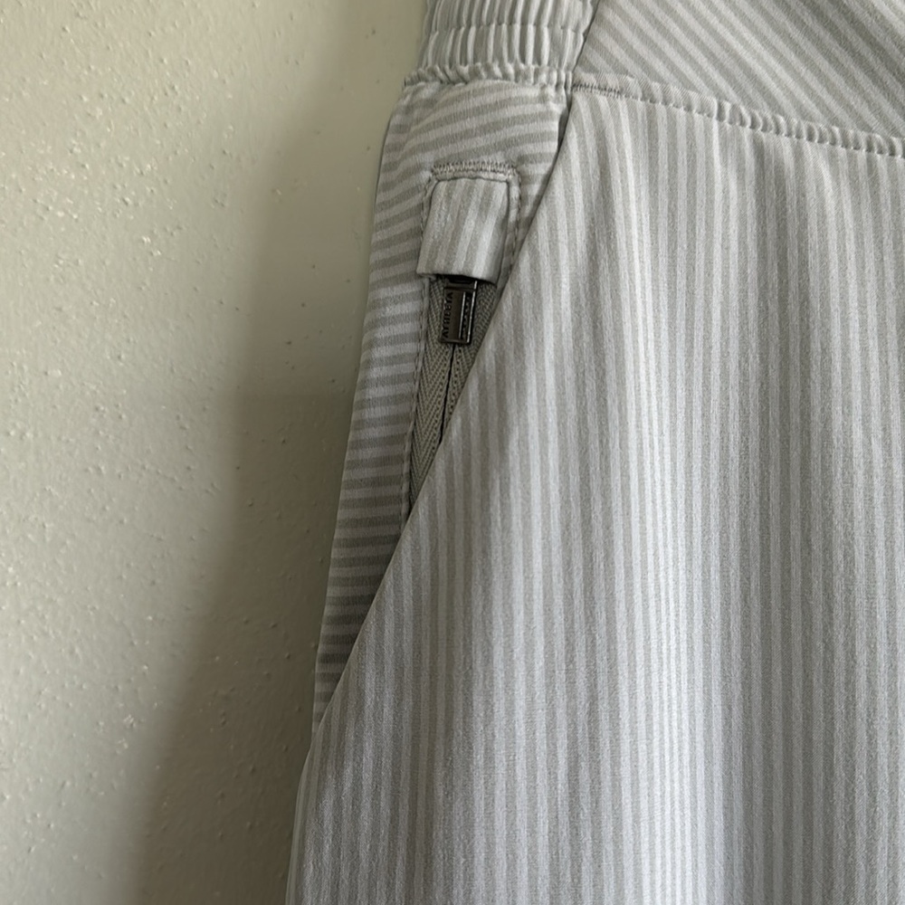 Athleta white  Gray green striped Track Joggers - Picture 8 of 13